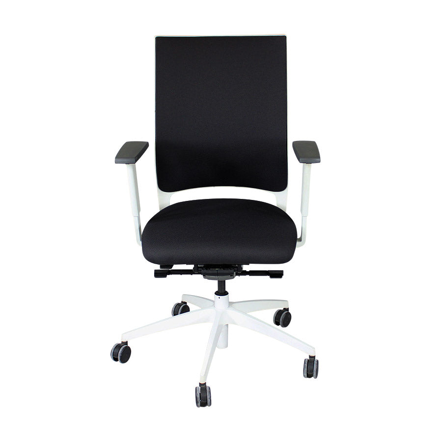 Sedus: Quarterback Office Chair with White Frame in Black Fabric - Refurbished