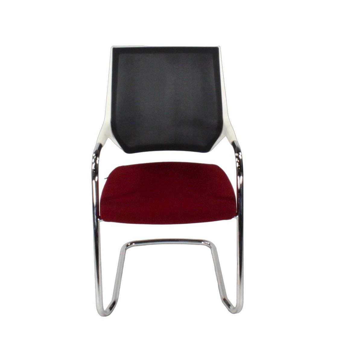 Sedus: Quarterback Cantilever Chair Burgundy/Black/White - Refurbished