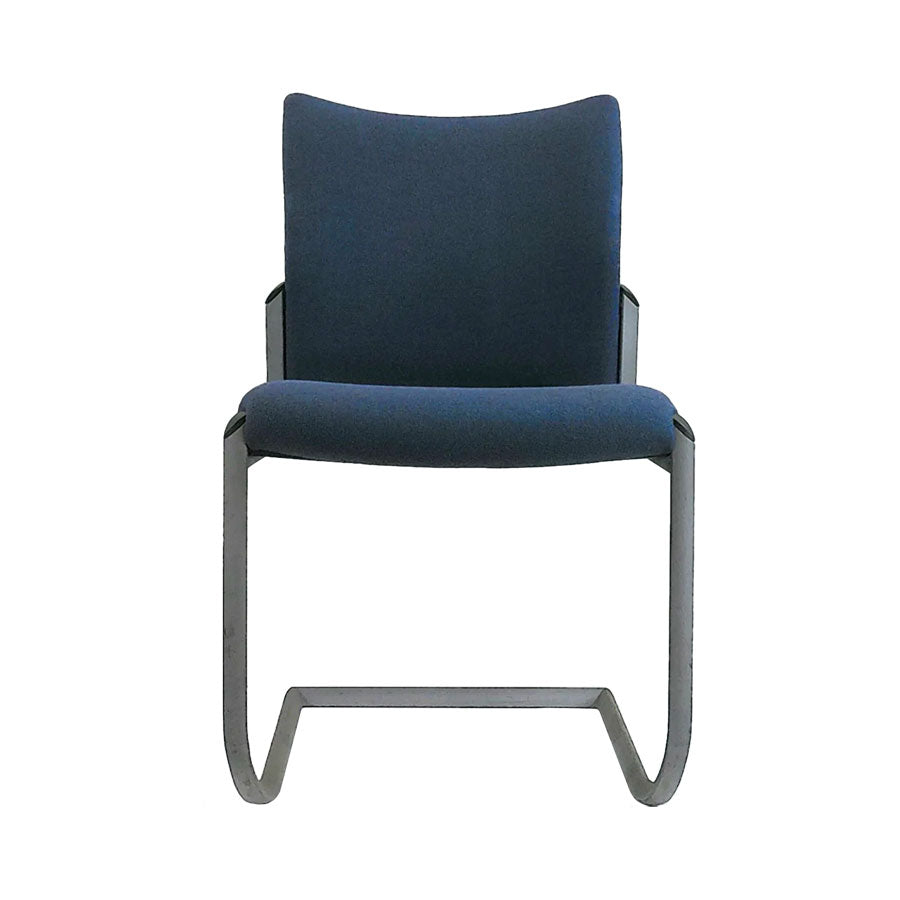 Senator: Trillipse Cantilever Meeting Chair in Blue Fabric with No Arms - Refurbished