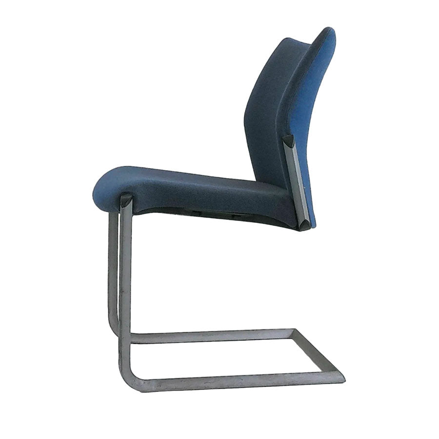 Senator: Trillipse Cantilever Meeting Chair in Blue Fabric with No Arms - Refurbished