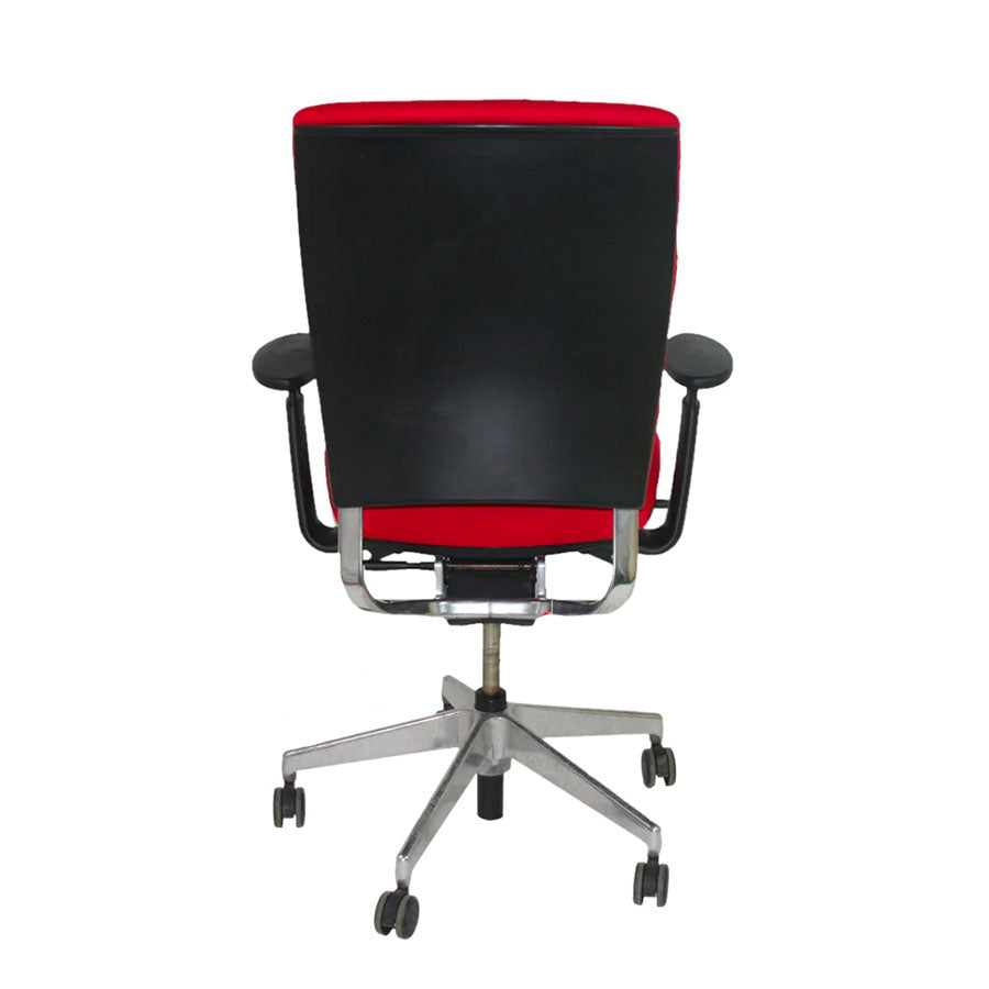 Senator: Enigma S21 Office Chair with Aluminium Frame in Red Fabric - Refurbished