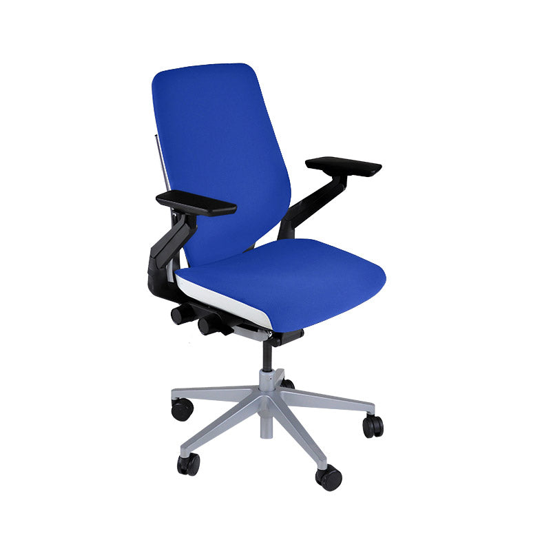 Steelcase: Gesture Ergonomische Bureaustoel - Blauwe Stof - Gerenoveerd