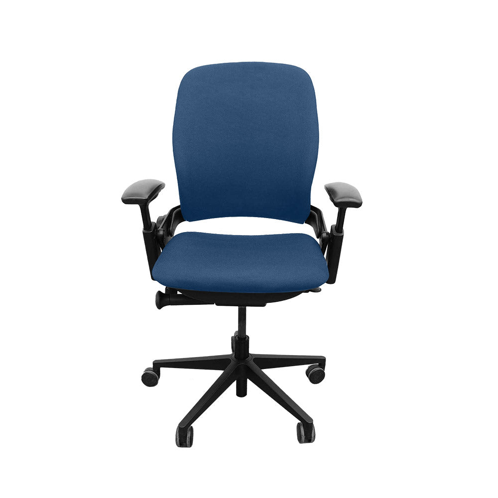Steelcase: sedia da ufficio Leap V2 solo con bracciolo regolabile in altezza - tessuto blu - rinnovata