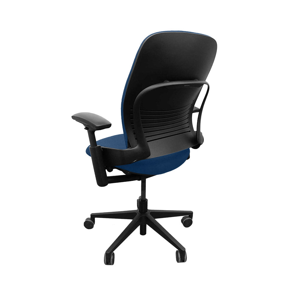 Steelcase: sedia da ufficio Leap V2 solo con bracciolo regolabile in altezza - tessuto blu - rinnovata