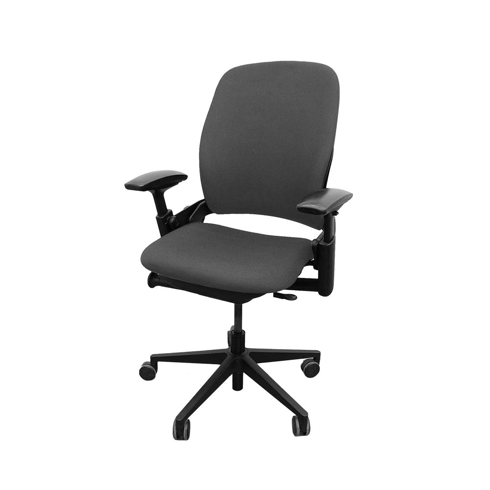 Steelcase : Chaise de bureau Leap V2 avec bras réglable en hauteur uniquement - Tissu gris - Remis à neuf