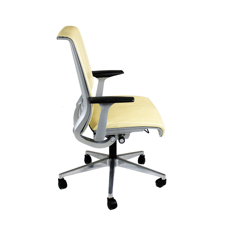 Steelcase Think V1 in Cream Leather Refurbished The Office Crowd