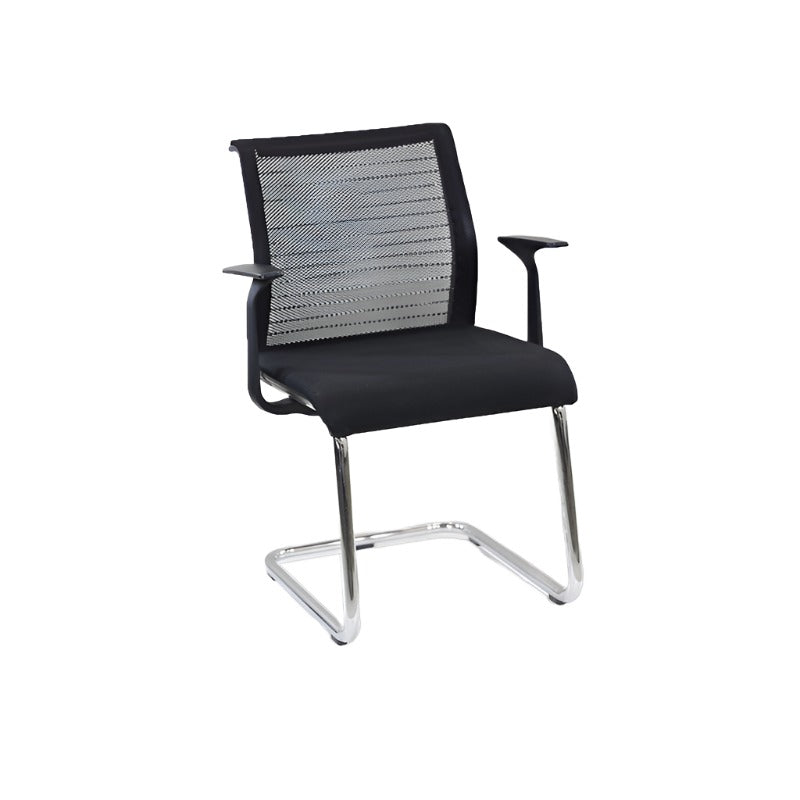 Steelcase : Chaise de réunion en porte-à-faux Think V1 (aluminium) - Reconditionnée