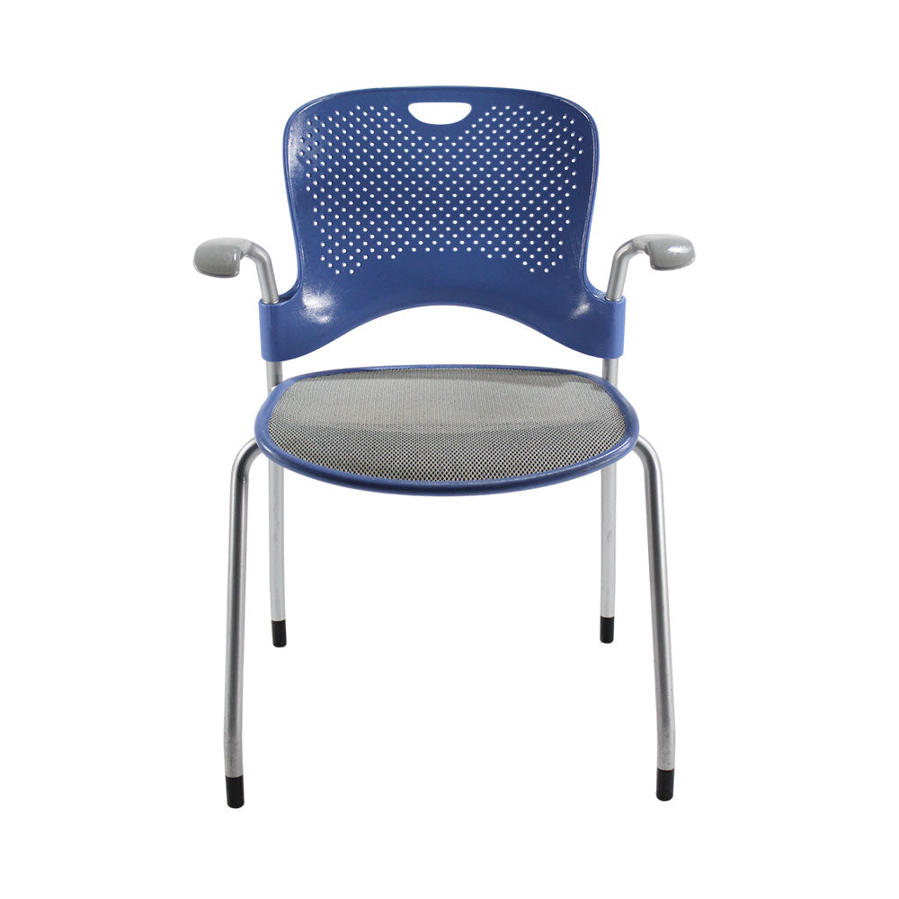 Herman Miller: Caper-stoel in blauw/grijs gaas - Gerenoveerd