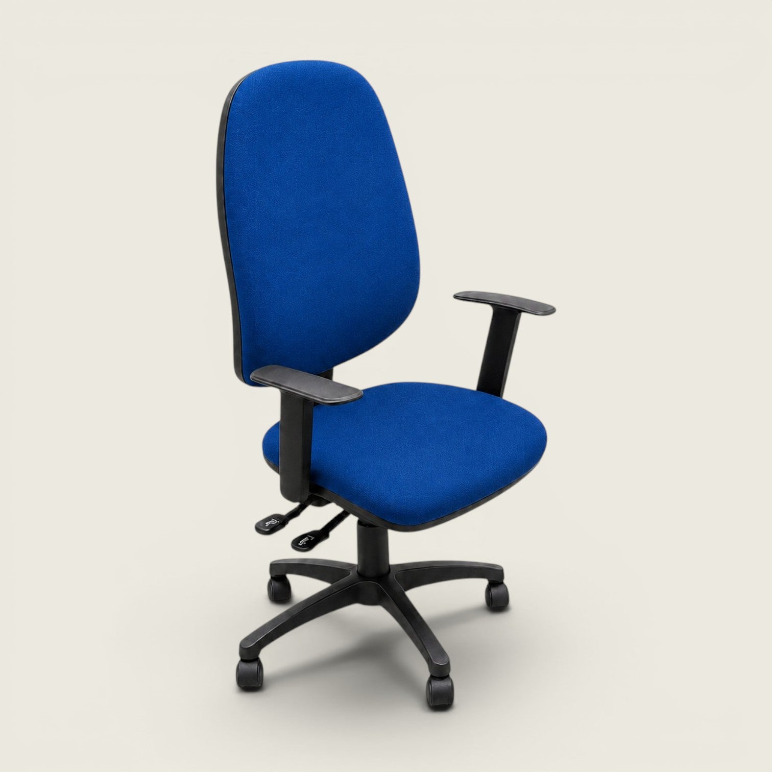 Urban: Operators High-Back Chair in Blue Fabric - Refurbished