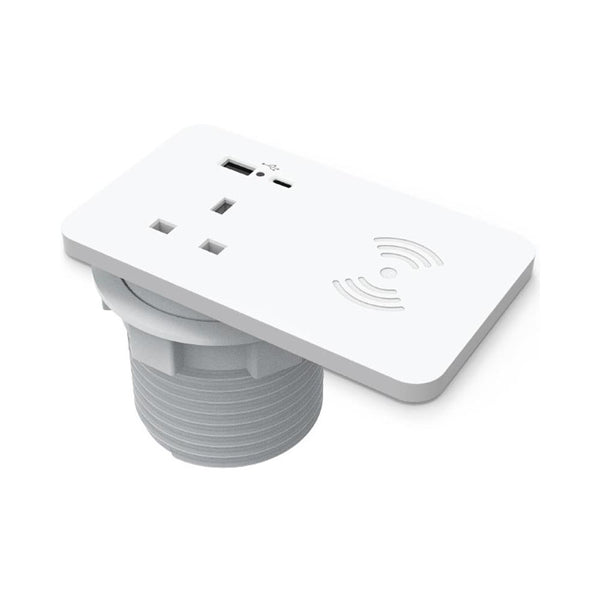Rectangular Power Module Rectangular Ion Duo Power Module In-desk in White