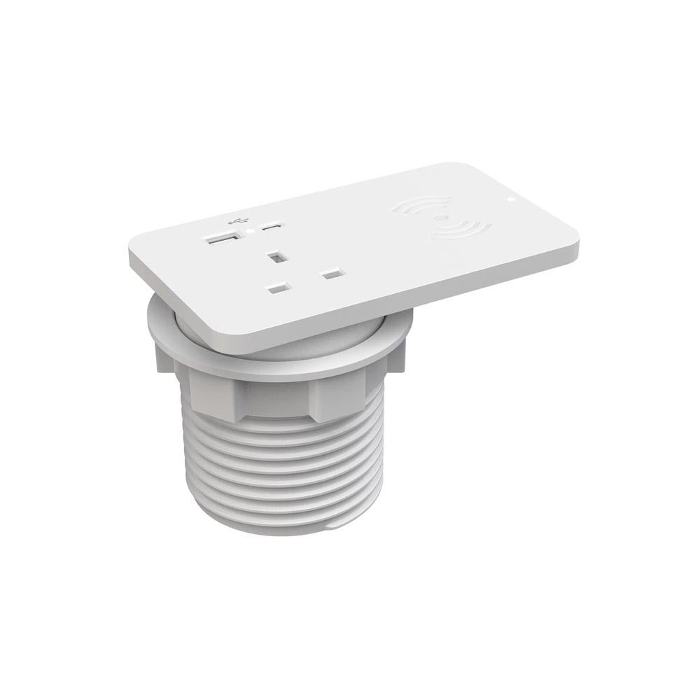 Rectangular Power Module Rectangular Ion Duo Power Module In-desk in White