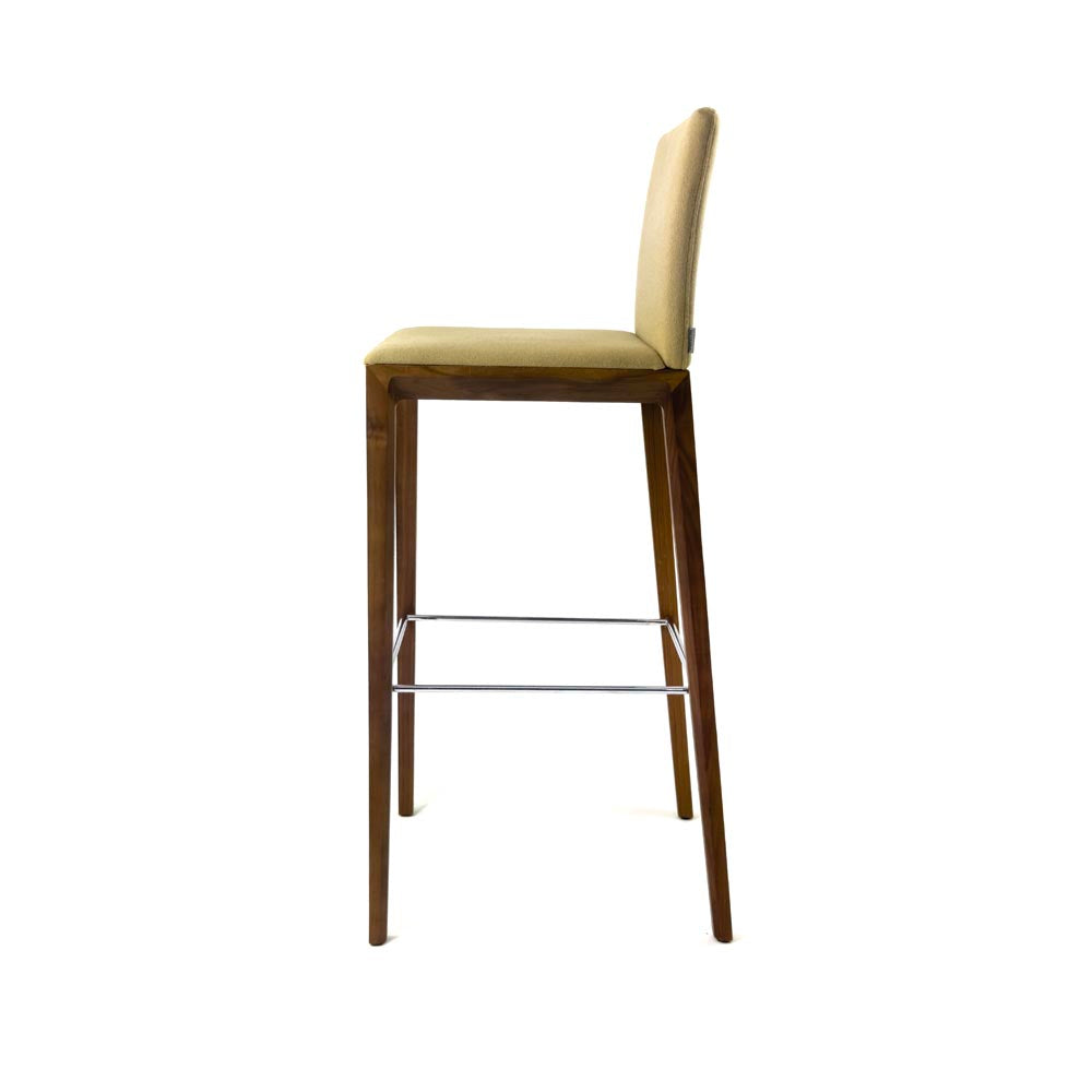 <tc>Walter Knoll</tc>: Sgabello da bar Andoo in tessuto marrone chiaro - Ristrutturato