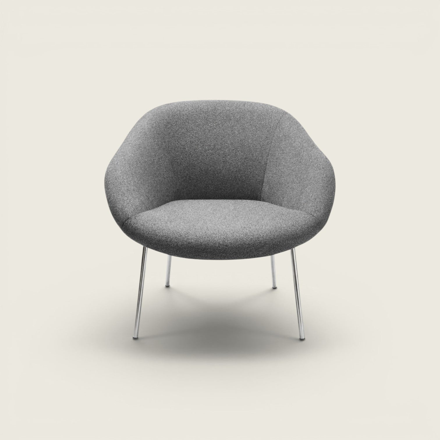 <tc>Walter Knoll</tc>375 Lounge-Sessel in Grau mit Metallbeinen - Generalüberholt