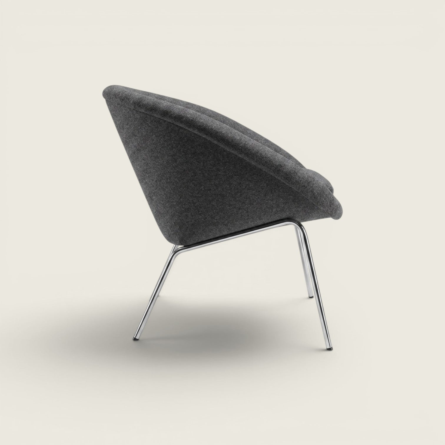 <tc>Walter Knoll</tc>375 Lounge-Sessel in Grau mit Metallbeinen - Generalüberholt