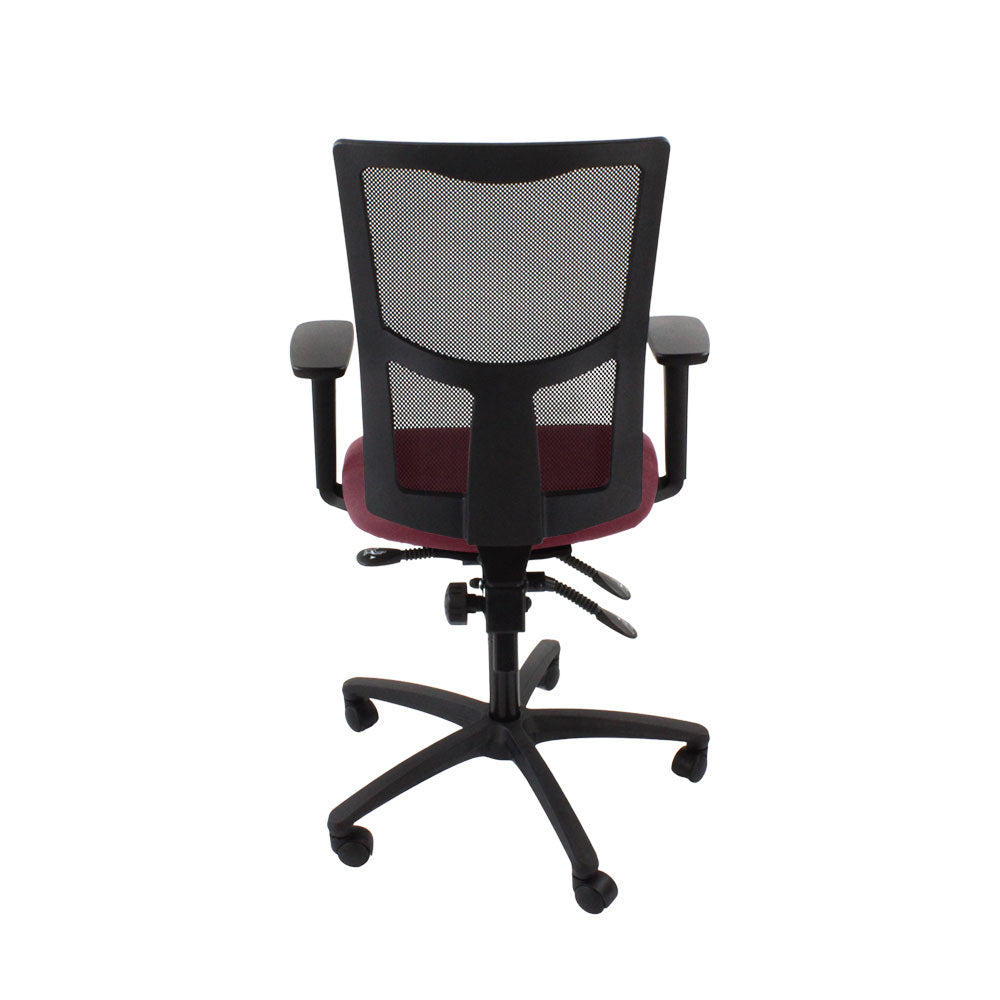 TOC: Ergo 2 Task Chair in Burgundy Leather - Refurbished