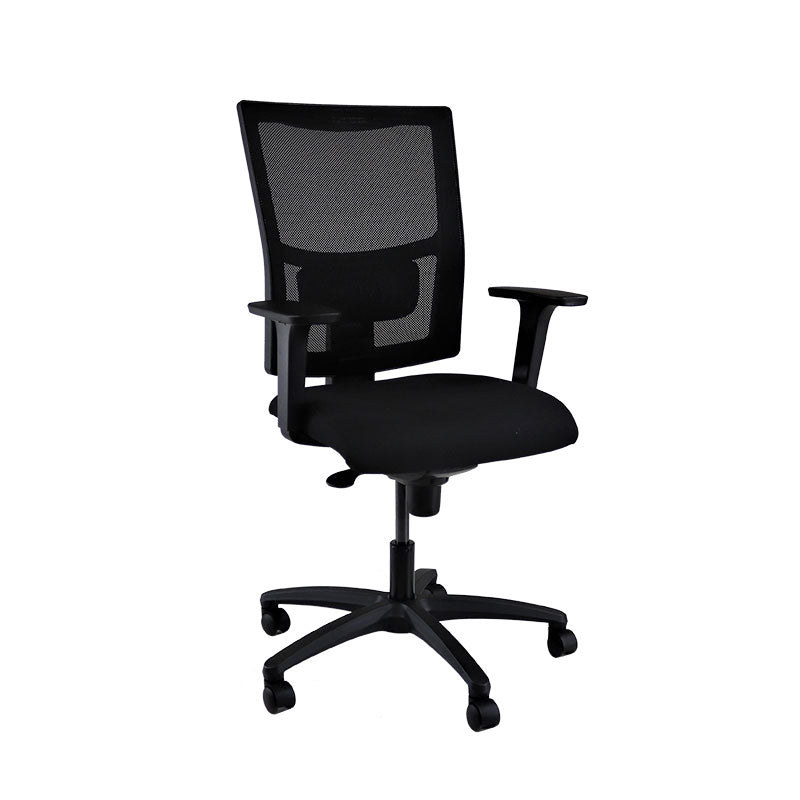 The Office Crowd: Ergo Task Chair in Black Fabric - Refurbished