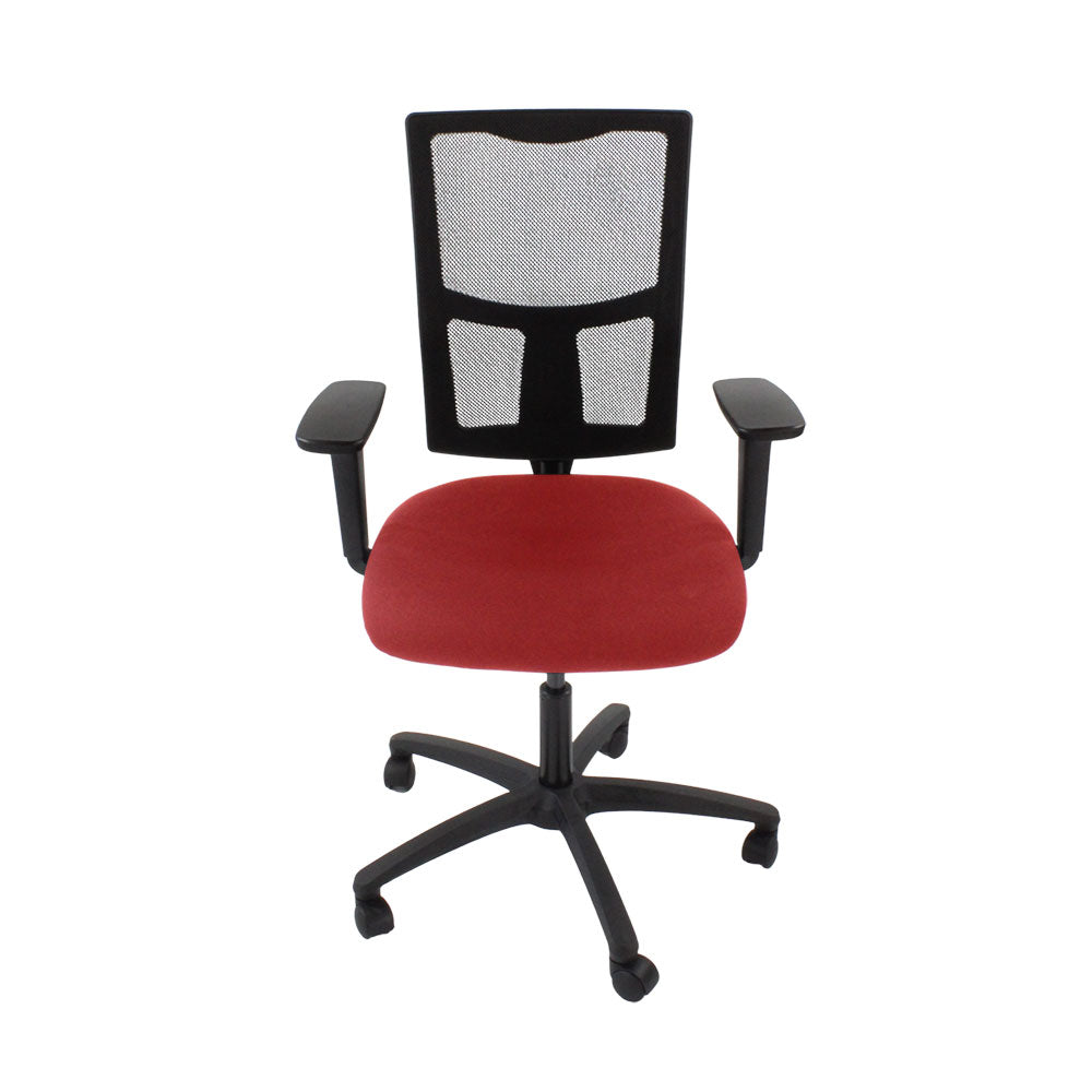 TOC: Ergo 2 bureaustoel in rode stof - gerenoveerd