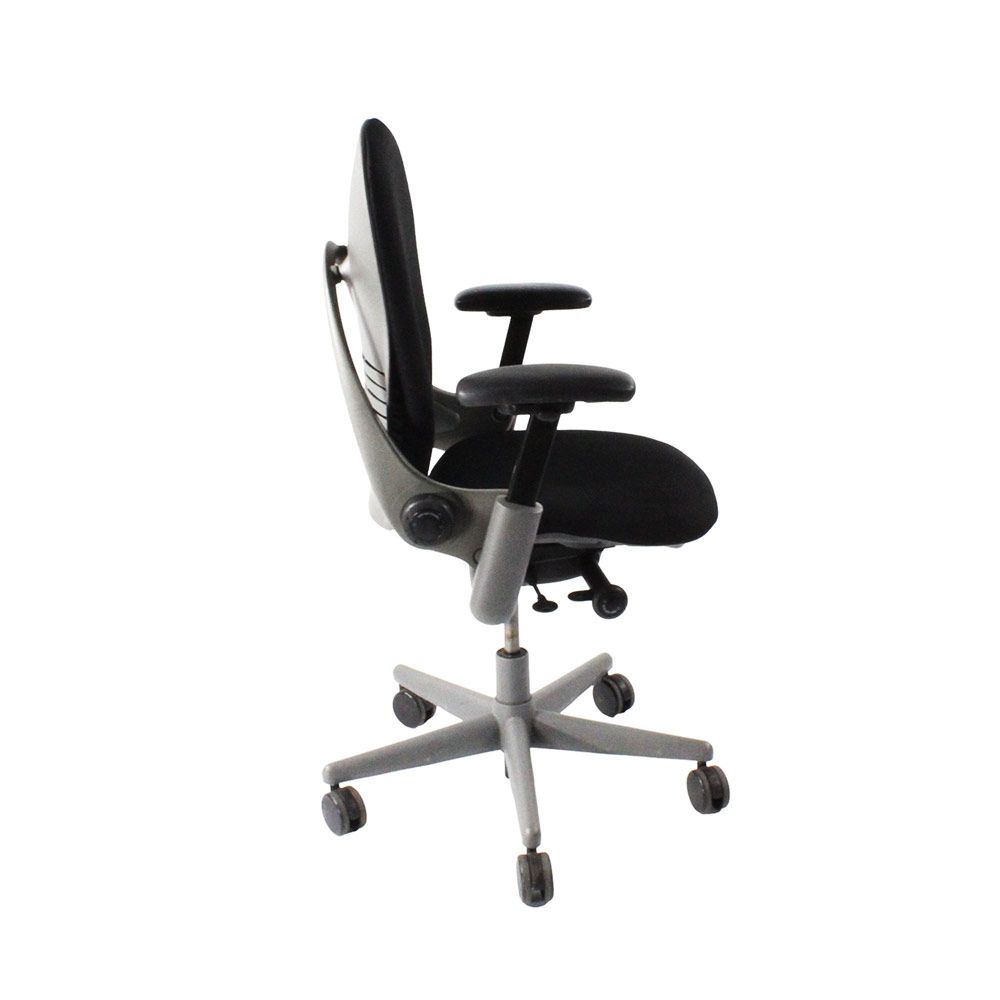 Steelcase Leap V1 Office Chair Grey Frame Black Fabric Refurbished   Image2 2024 01 12T122009.790 