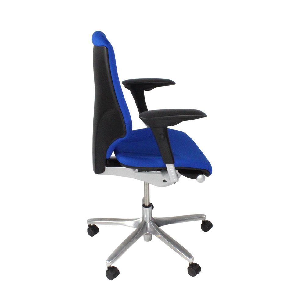 Giroflex: G64 Task Chair in Blue Fabric/Aluminium Frame - Refurbished