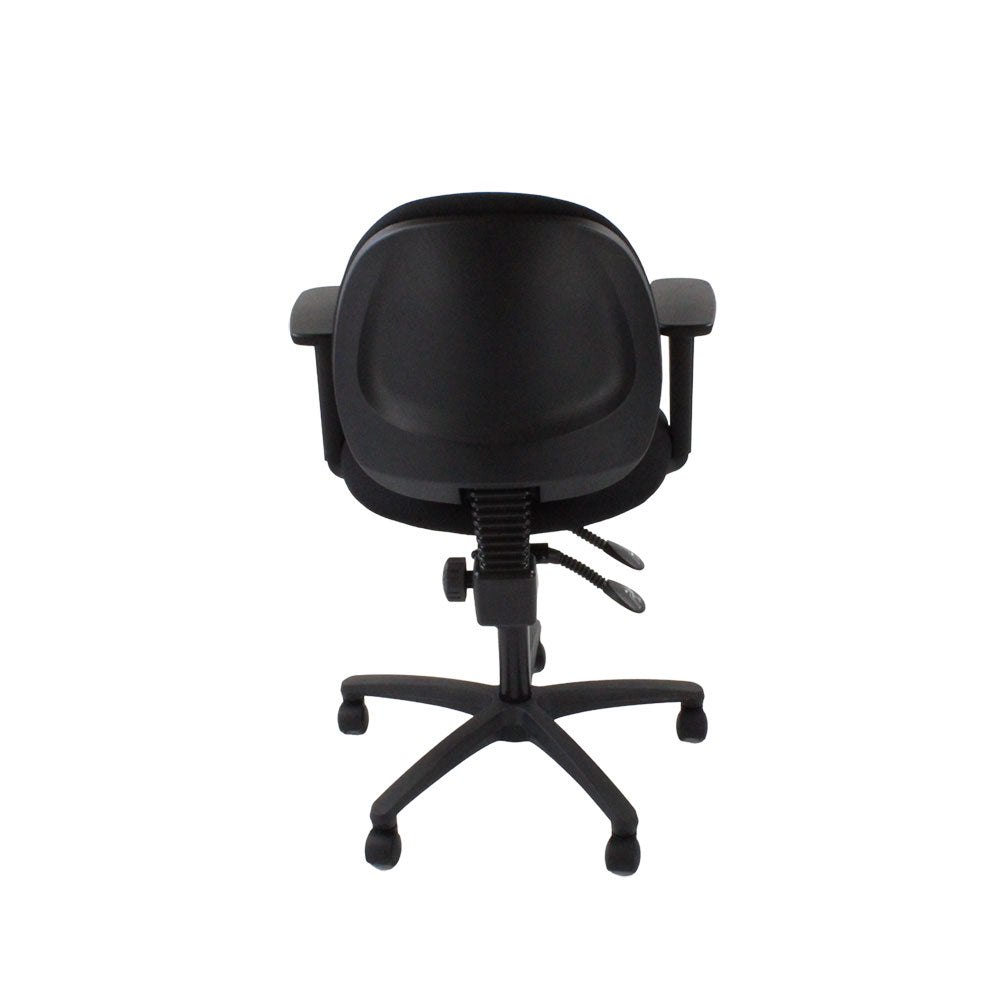TOC: Scoop Operator Chair in Black Leather - Refurbished