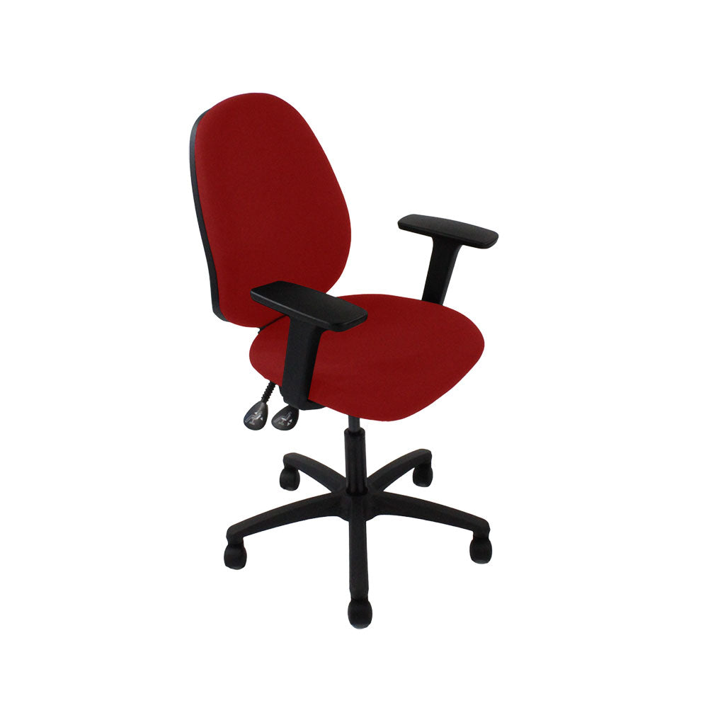 TOC: Scoop High Operator Chair in Red Fabric - Refurbished