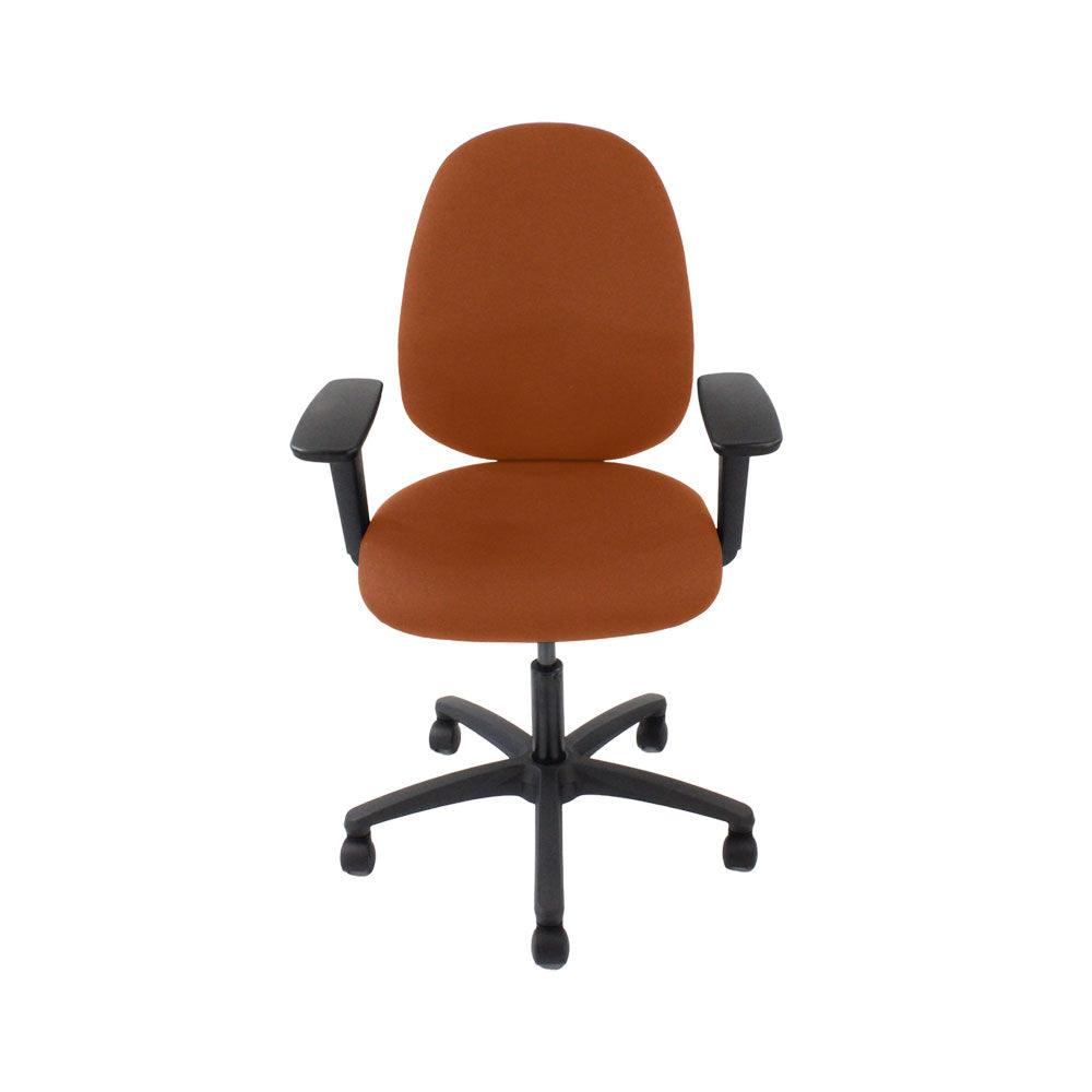 TOC: Scoop High Operator Chair in Tan Leather - Refurbished