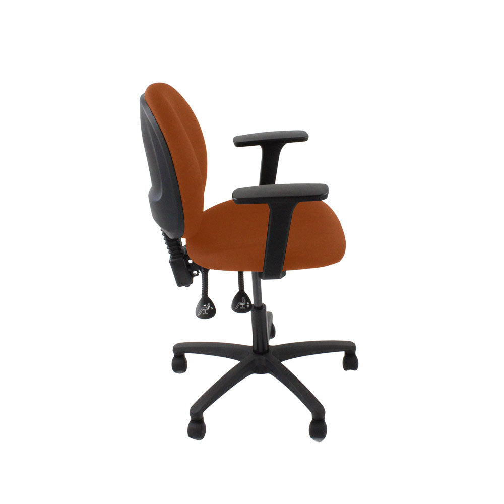 TOC: Scoop Operator Chair in Tan Leather - Refurbished
