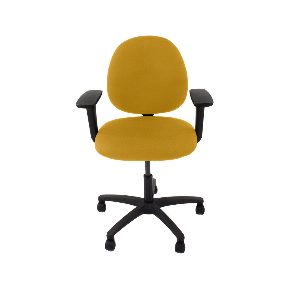 TOC: Scoop Operator Chair in Yellow Fabric - Refurbished