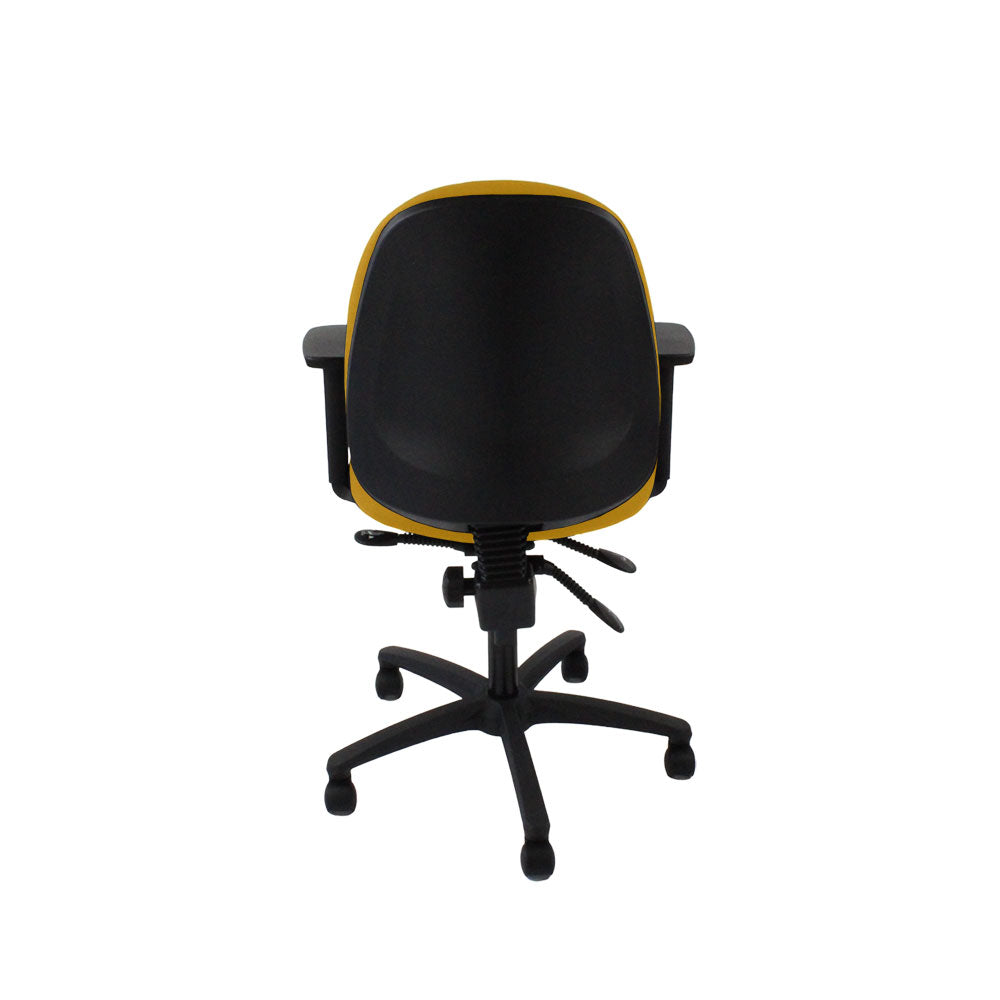 TOC: Scoop High Operator Chair in Yellow Fabric - Refurbished