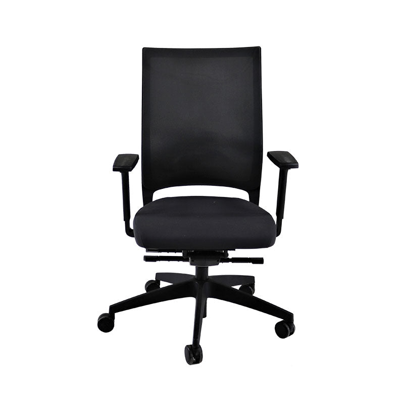 Sedus: Quarterback Office Chair with Black Frame in Black Fabric - Refurbished