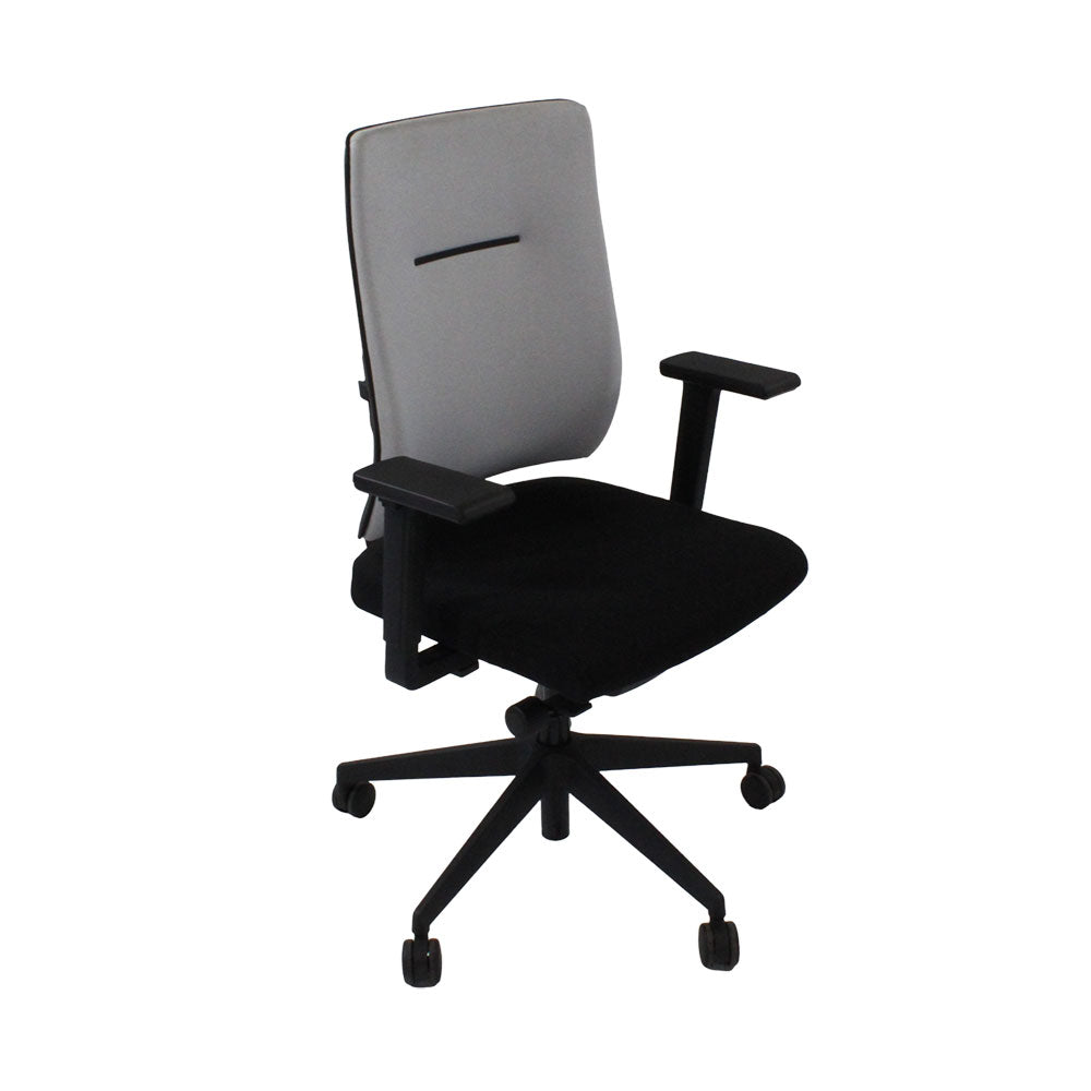 Viasit: Toleo Move Upholstered Back Task Chair In Black Leather - Refu