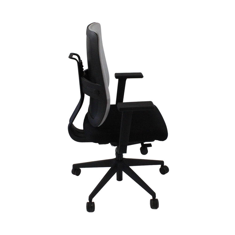 Viasit: Toleo Move Upholstered Back Task Chair In Black Leather - Refurbished