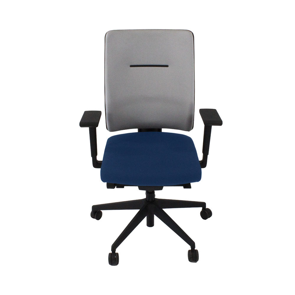 Viasit: Toleo Move Upholstered Back Task Chair In Blue Fabric - Refurbished