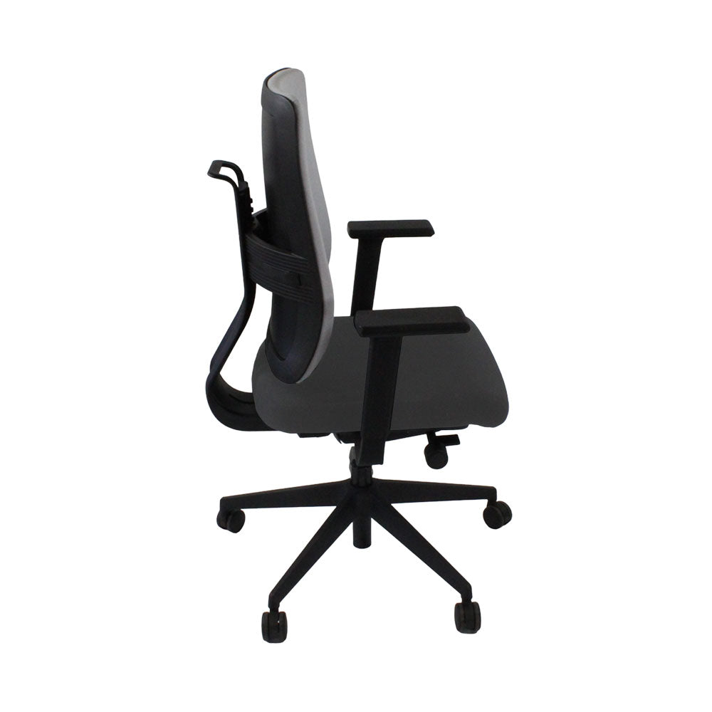 Viasit: Toleo Move Upholstered Back Task Chair In Grey Fabric - Refurbished