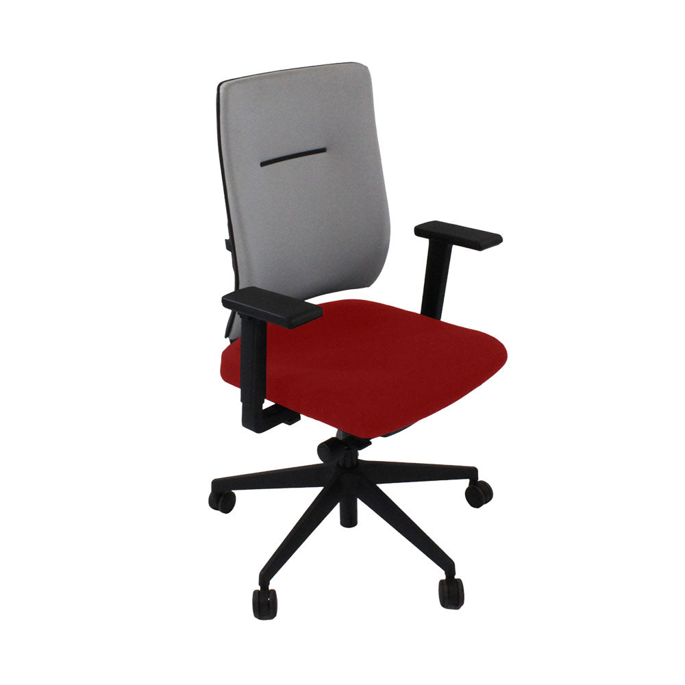 Viasit: Toleo Move Upholstered Back Task Chair In Red Fabric - Refurbished