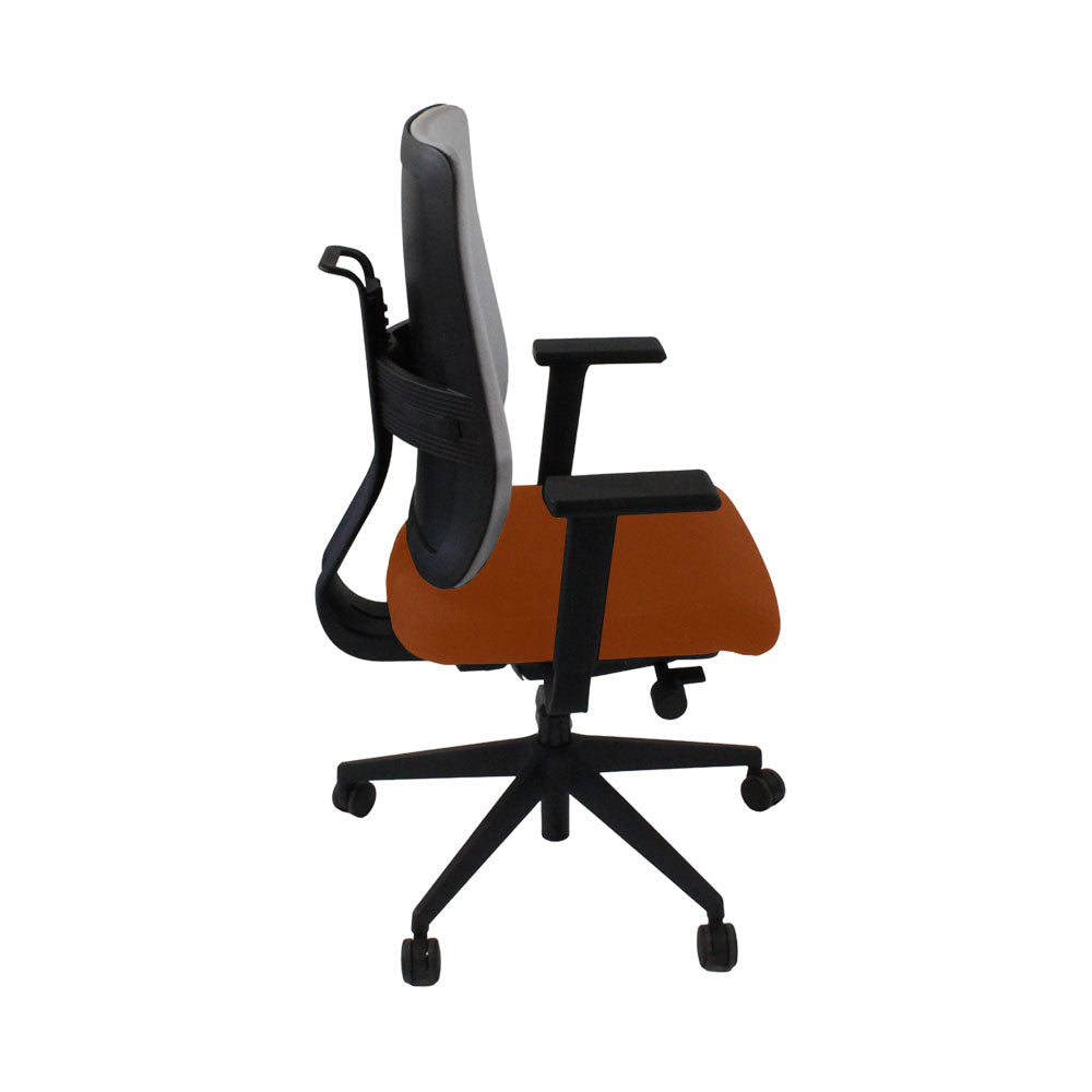 Viasit: Toleo Move Upholstered Back Task Chair In Tan Leather - Refurbished