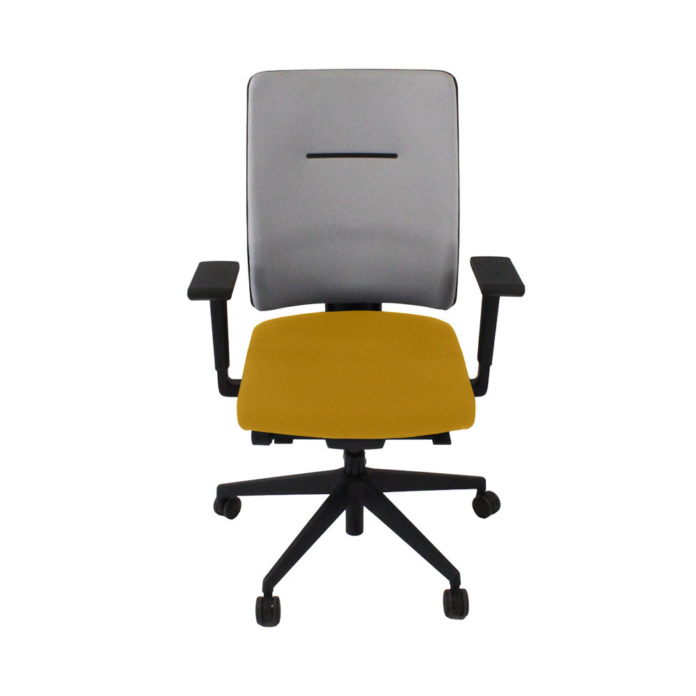 Viasit: Toleo Move Upholstered Back Task Chair In Yellow Fabric - Refurbished