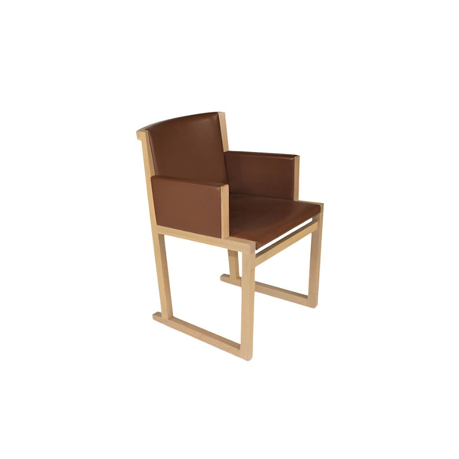 B&B Italia: Musa Chair in Brown Leather - Refurbished