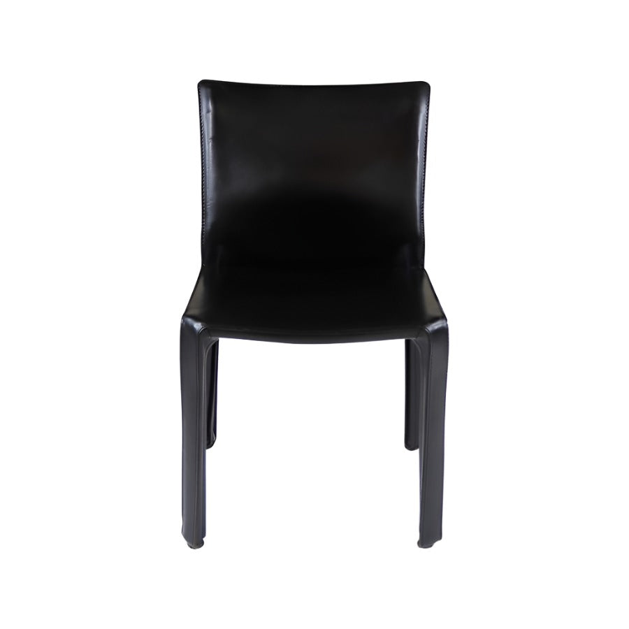 Cassina: Cab 412 Chair in Black Leather - Refurbished
