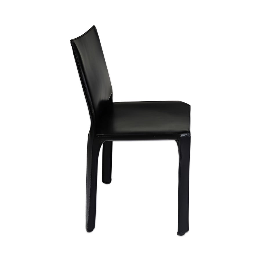 Cassina: Cab 412 Chair in Black Leather - Refurbished