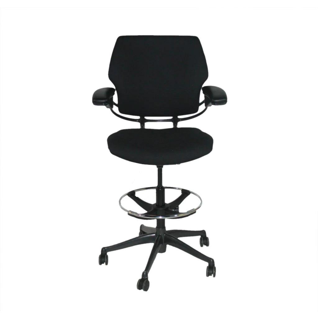 Humanscale: Freedom Draughtsman Chair in Black Fabric - Refurbished
